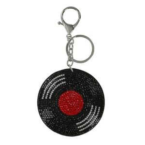 Music Record Novelty Bling Keychain Bagcharm
